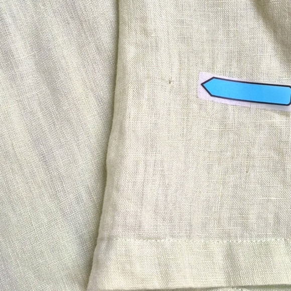 J. Jill Chartreuse Short Sleeve 100% Linen Pintuck Front Button Shirt - Size 3X - Picture 12 of 12